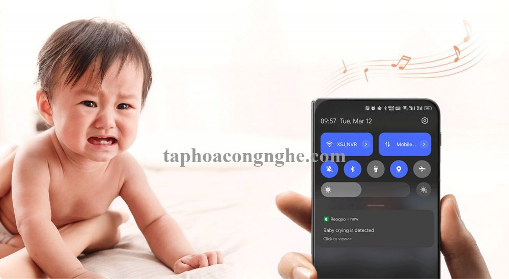Reoqoo x10b 2K UHD Ai 360 P / T Camera trong nhà nhìn màu ban đêm phát hiện em bé khóc khói cháy trò chuyện thoại H265 Onvif 8s CLOUD lưu trữ video 28815 xt-x10b 10028815